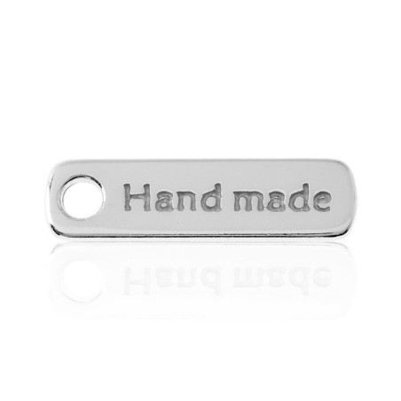 Charm Placa - "Hand Made" - 18*5mm