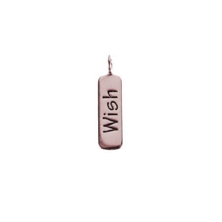 Charm Placa - Wish 16*5mm