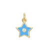 Charm Circonita Estrella - Enamel - 7 mm -  Bañada Oro