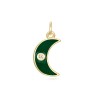 Charm Circonita Luna - Enamel - 7 * 10 mm -  Bañada Oro