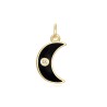 Charm Circonita Luna - Enamel - 7 * 10 mm -  Bañada Oro