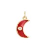 Charm Circonita Luna - Enamel - 7 * 10 mm -  Bañada Oro