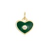 Charm Circonita Corazon - Enamel - 8 mm -  Bañada Oro