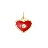 Charm Circonita Corazon - Enamel - 8 mm -  Bañada Oro