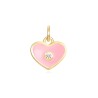 Charm Circonita Corazon - Enamel - 8 mm -  Bañada Oro