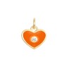 Charm Circonita Corazon - Enamel - 8 mm -  Bañada Oro