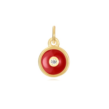 Charm Circonita Circulo - Enamel - 6 mm - Bañada Oro