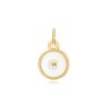 Charm Circonita Circulo - Enamel - 6 mm -  Bañada Oro