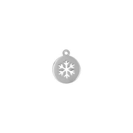 Charm - Nieve - 10 mm - Bañado Oro y Plata Rodiada