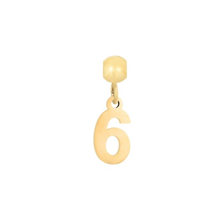 Charm Acero - Deslizable Numero 8mm - Color Oro y Acero