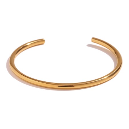 Pulsera Acero Esclava - 56 mm - Bañado Oro y Plata Rodiada