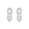 Pendientes Acero -  Triple Oval 65*26mm - Color Oro y Acero