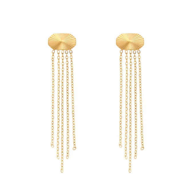 Pendiente Acero - Cadena 63*13mm - Color Oro y Acero