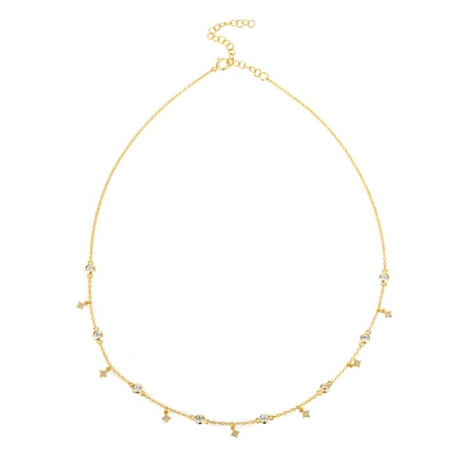 Choker Charms CZ - 38+5cm