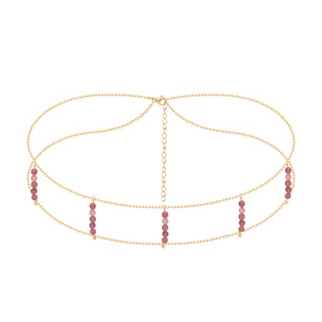 Choker Acero Mineral - 2.5mm - 33+5 cm - Bañada Oro