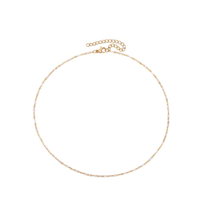 Collar Acero - Enamel - 38 + 6 cm - Bañado Oro