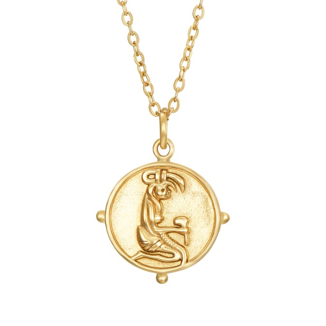 Collar Acero - Pintura rupestre 20*18 mm - 40+5 cm - Color Oro