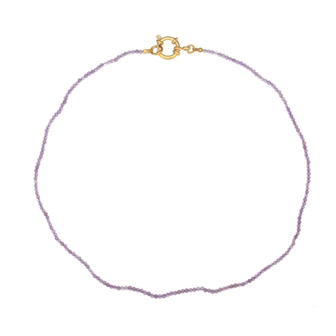 Collar Acero - Mineral 2,5mm - 40 cm - Bañado Oro