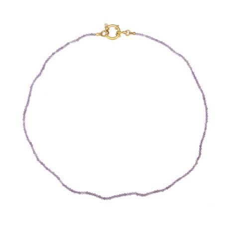 Collar Acero - Mineral 2,5mm - 40 cm - Bañado Oro