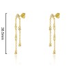 CPE1610 - PENDIENTES LARGOS DOBLE CADENA CHATONES