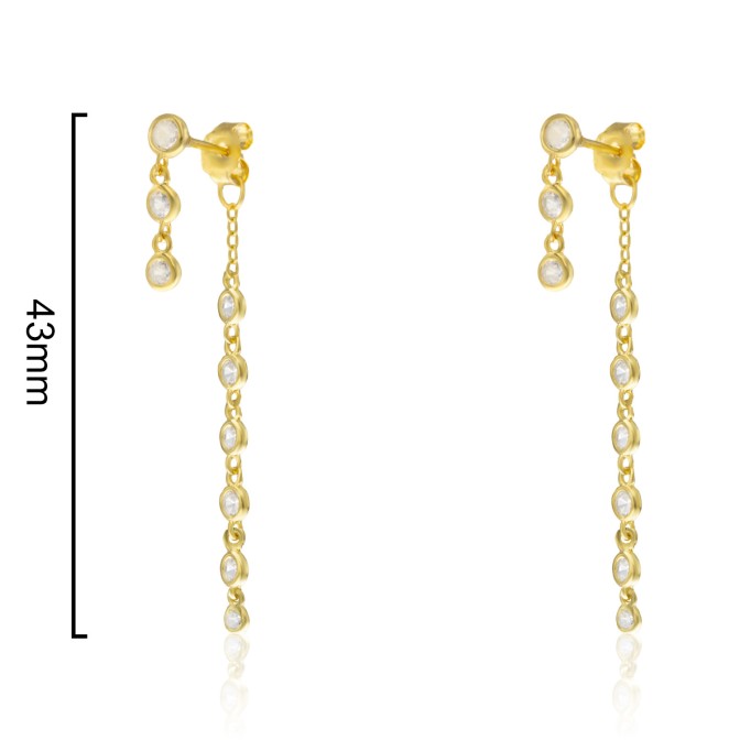 CPE1611 - PENDIENTES LARGO CADENA DE CHATONES