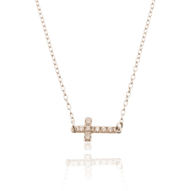Collar Circonita - Cruz