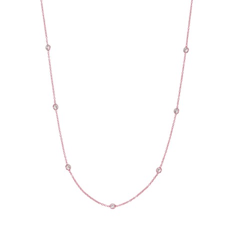 Collar Circonita - 81 cm - Bañado Oro y Bañado Oro Rosa