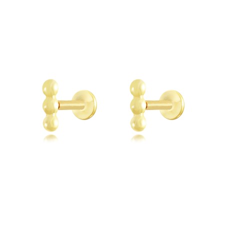 Piercing Plata - Bolitas 6,5*2mm - Bañado Oro y Plata Rodiada