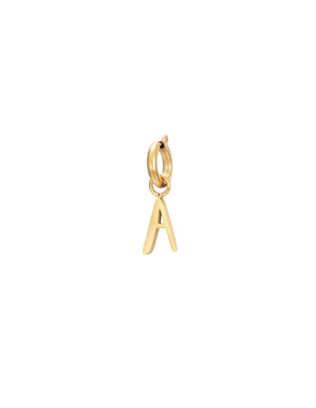 Charm Acero - Letras 10mm - Bañado Oro