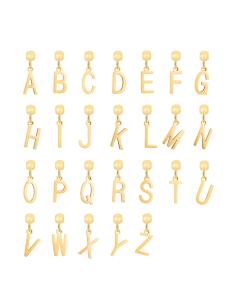 Charm Acero - Deslizable Letra 8mm - Color Oro y Acero