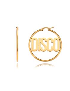 Pendiente Acero DISCO - Aro 40*2 mm- Color Oro