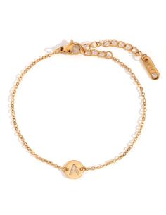 Pulsera - Letra 8mm - Color Oro y Acero