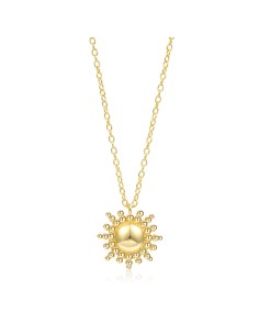 Collar Sol - 38+5mm - Bañado Oro y Plata Rodiada 2