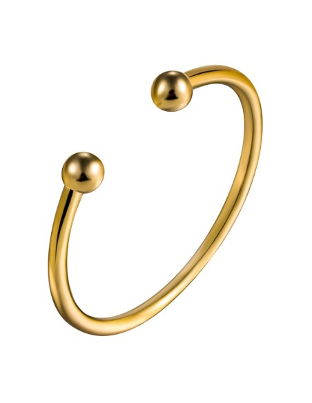 Anillo Plata - Bolitas - Plata Chapado Oro y Plata Rodiada