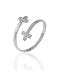 Anillo Plata - Cruz 2