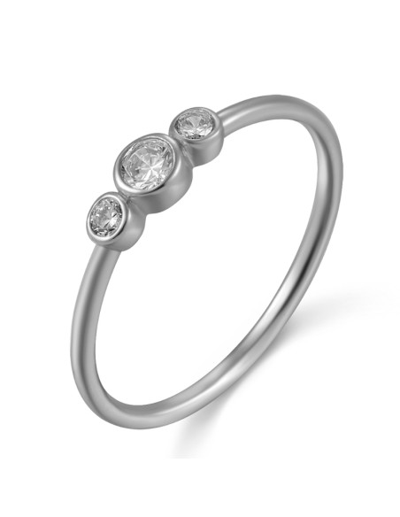 Anillo Circonita - CZ 2 Y 3 MM