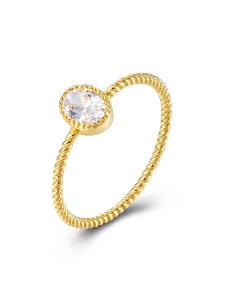 Anillo Circonita - Trenzado