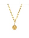 Collar Acero - Moneda Suiza - 45 cm