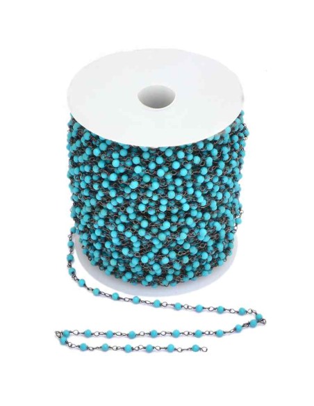 Cadena Rosario Turquesa