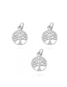 Charm Plata - Circulo Arbol - 11 mm