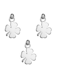Charm Plata - Trebol 10mm 2