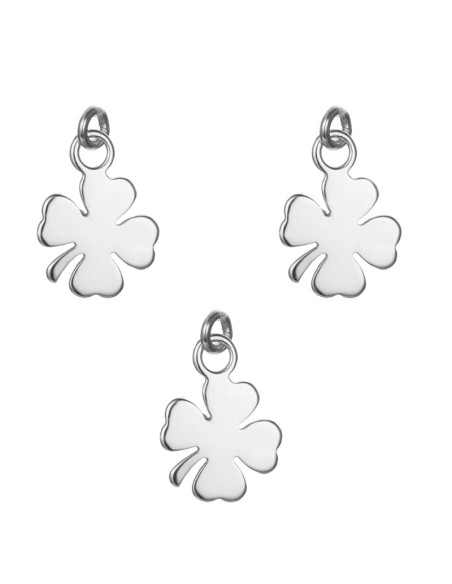 Charm Plata - Trebol 10mm