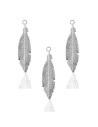 Charm Plata - Pluma 21*5mm