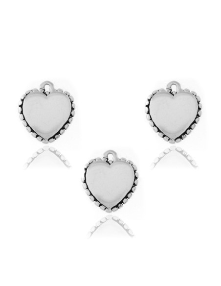 Charm Plata - Corazon 9mm