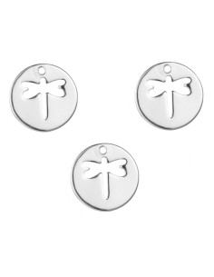 Charm Plata - Libelula 10mm 2