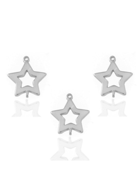 Charm Plata - Estrella 9*9mm