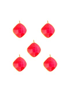 Charms Mineral - 6*6mm - Bañado Oro y Plata