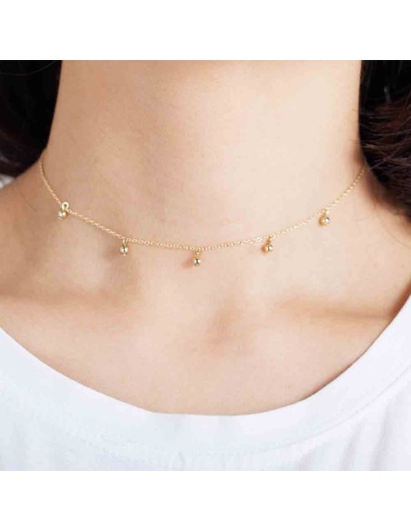 Collar Plata - Bolitas