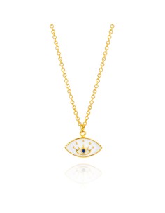 Collar Plata - Ojo de Horus - Enamel - Bañado Oro y Plata Rodiada 2