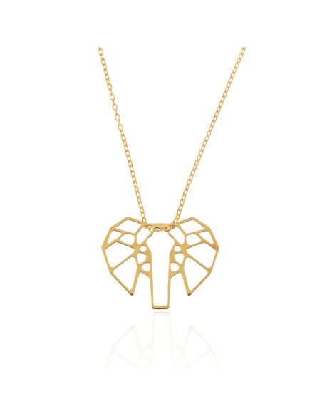 Collar Plata - Elefante Origami
